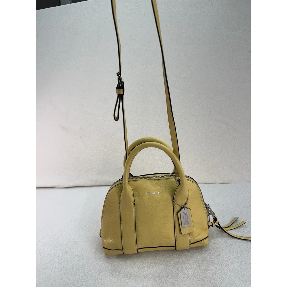Coach Bleecker Mini Preston Satchel Leather Buttery Yellow